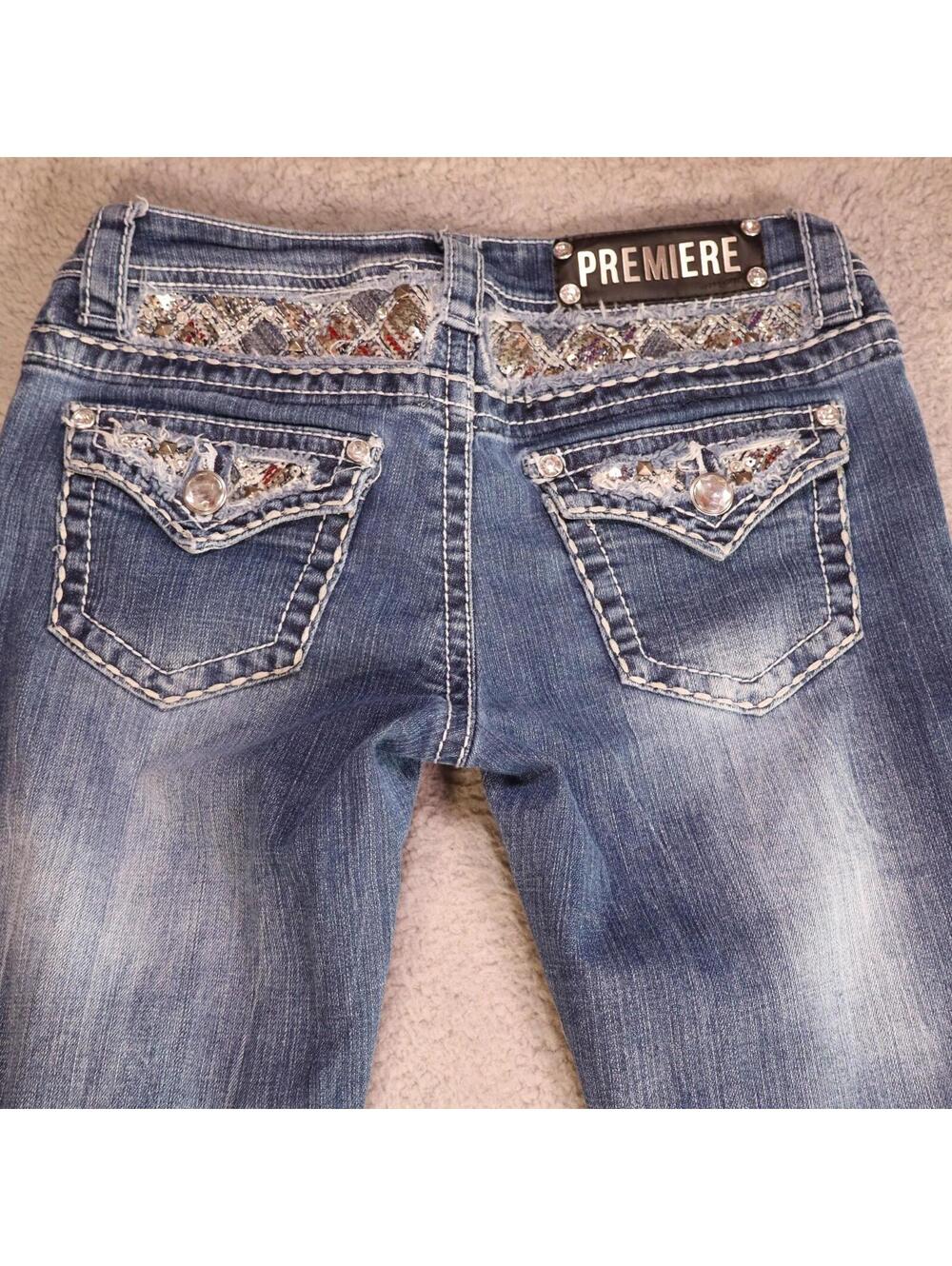 Premiere Women 3 /48 Blue Jeans Embroider Studded Rue21